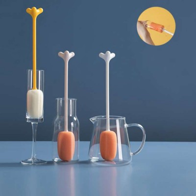 2021 Cleaning brush  kitchen department sponge brush Long-handled cup brush